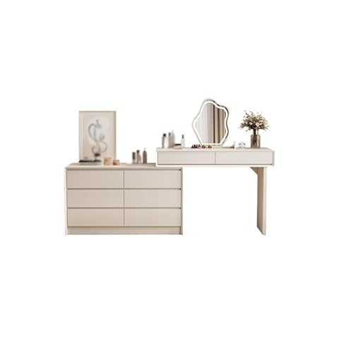 ADYHBFGT Schminktisch aus Holz, Schminktisch für Schlafzimmer, Bettende, Schminktisch mit Aufbewahrungsschrank, Schreibtisch, Schminktisch mit Spiegel ADYHBFGT Schminktisch aus Holz, Schminktisch für Schlafzimmer, Bettende, Schminktisch mit Aufbewahrungsschrank, Schreibtisch, Schminktisch mit Spiegel von ADYHBFGT