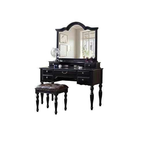 ADYHBFGT Schminktisch aus Holz mit Spiegel Schminktisch Villa Schlafzimmer Schreibtisch mit Hocker Schminktisch mit Spiegel ADYHBFGT Schminktisch aus Holz mit Spiegel Schminktisch Villa Schlafzimmer Schreibtisch mit Hocker Schminktisch mit Spiegel von ADYHBFGT