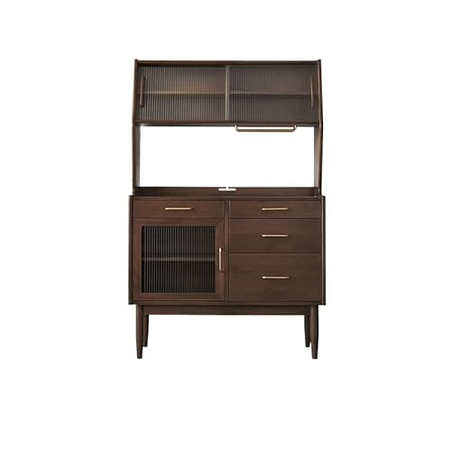 Küchenschrank Nordic Holz Sideboard Modern Einzelschrank Wohnzimmer Schließfächer Schließfächer(A,120 * 40 * 165cm) von ADYHBFGT