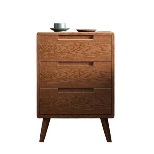 Nachttisch mit Schubladen, Nachttisch mit drei Schubladen, Walnuss, Schlafzimmerschrank aus Massivholz, luxuriöser Aufbewahrungsschrank neben dem Bett, Nachttische Paar Nachttisch mit Schubladen, Nachttisch mit drei Schubladen, Walnuss, Schlafzimmerschrank aus Massivholz, luxuriöser Aufbewahrungsschrank neben dem Bett, Nachttische Paar von ADYHBFGT