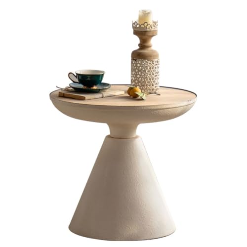 Runde Beistelltisch Schlafzimmer Retro kleine Wohnung Wohnzimmer Kleiner Tisch Sofa Beistelltisch Kaffeetisch Wohnsitz Balkon Kleiner Teetisch Kaffeetisch für Schlafzimmer von ADYHBFGT