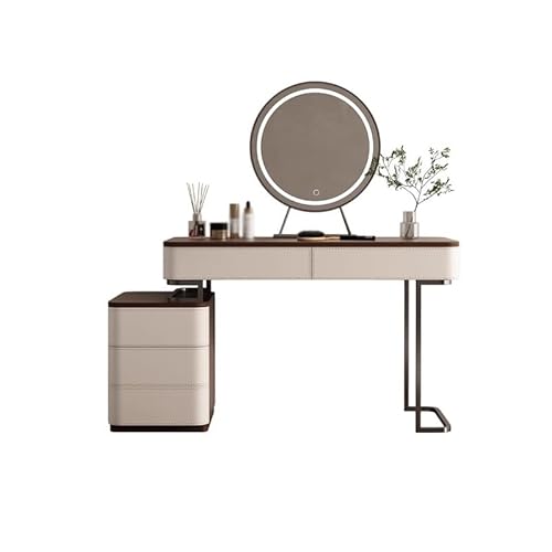 Schminktisch Frisiertisch mit Schrank Schlafzimmer Moderne kleine Wohnung Schminktisch Aufbewahrung Frisiertisch Mit Spiegel von ADYHBFGT