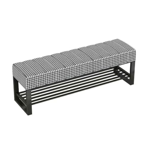 Schuhbank Haushalt Schuhwechselhocker Tür kann sitzen Veranda Schuhschrank Ein Sitzen und Tragen Schuhhocker Multifunktionsbank Lagerbank(B,L 100cm) von ADYHBFGT