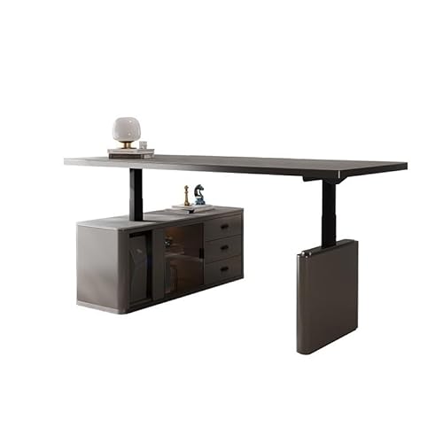 Studienbüros, Schreibtische und PC-Schreibtische Schiefer elektrischer Hebetisch Moderne minimalistische Studienbüro Home Office Werkbank Leder Computerschreibtisch Studienbüros und Schreibtische Für von ADYHBFGT