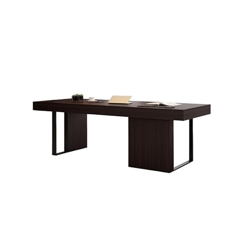 Studienschreibtisch und PC-Schreibtisch Langer Massivholz Schreibtisch hinter dem horizontalen Eingangssofa, minimalistischer Schreibtisch für Wohnzimmer Computer Studienschreibtisch und Schreibtisch von ADYHBFGT