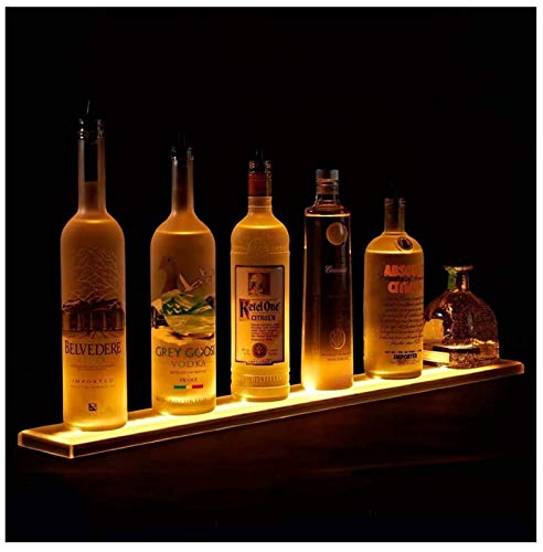 Acryl LED Alkohol-Flasche Display Beleuchtetes Flasche Regal Flaschenregal 20 Colors Mit Fernbedienung für Brithday Hochzeit Weihnachtsfeier Club Bars, 810 * 110 * 24mm von ADZHY