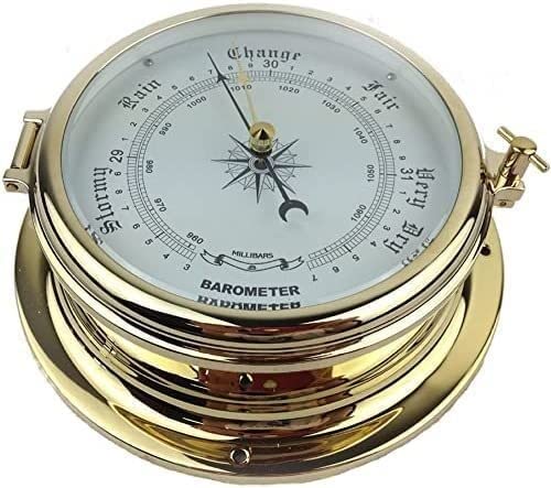 ADovz Barometer Traditionelle Wetterstation, hochpräzises Bullauge-Barometer, 7" professionelle Bootsluftdruckmessung, for Hotels, Lagerhallen, Büros von ADovz