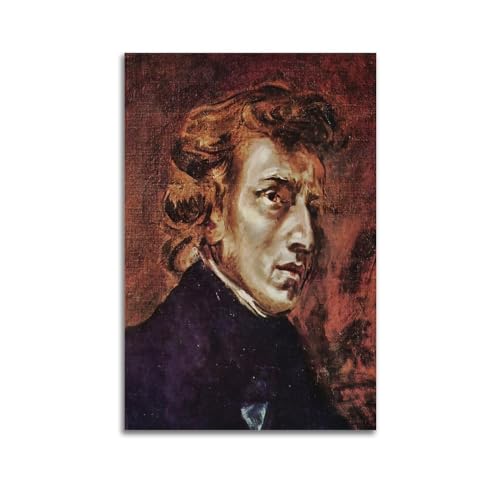 ADovz Frederic Chopin Poster von Eugène Delacroix, Heimdekoration, Wandkunst, hängendes Bild, Druck, Schlafzimmer, dekorative Gemälde, Raumästhetik, 60 x 90 cm von ADovz