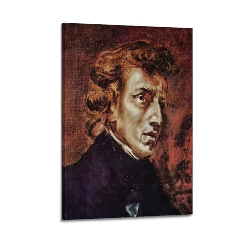 Frederic Chopin Poster von Eugène Delacroix auf Leinwand, Wandkunst, Bild, zum Aufhängen, Foto, Geschenkidee, Dekoration, Zuhause, Kunstwerke, 20 x 30 cm von ADovz