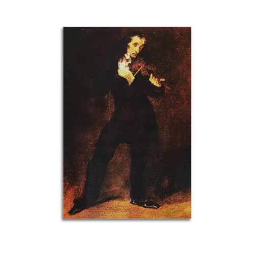 Paganini Poster von Eugène Delacroix Artworks Bilddruck, Wandkunst, Gemälde, Leinwand, Geschenk, Dekoration, Zuhause, dekorativ, 20 x 30 cm von ADovz