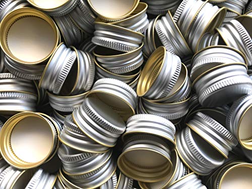 PP31.5 Ersatz Schraubverschluss mit Rollrand Drehverschluss Verschlüsse Schraubdeckel für Flaschen aus Aluminium (PP31.5-100 Stück) von AE-GLAS