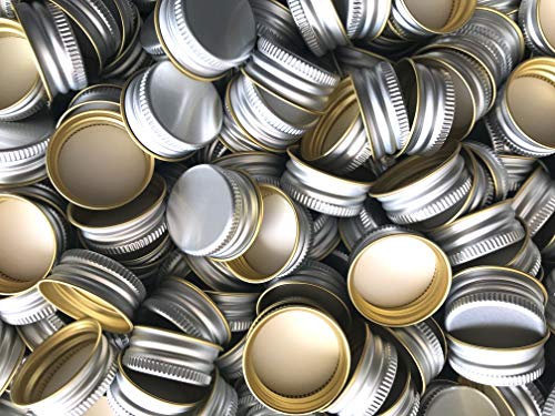 PP28 Ersatz Schraubverschluss mit Rollrand Drehverschluss Verschlüsse Schraubdeckel für Flaschen aus Aluminium (PP28-100 Stück) von AE-GLAS
