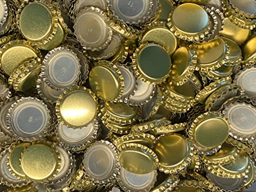 AE-GLAS 25, 50, 100 oder 125 St. Kronkorken Gold 26mm ungestanzt - für Bierflaschen Limonadeflaschen und zum verschließen jeglicher Standartflaschen (100 Stück) von AE-GLAS