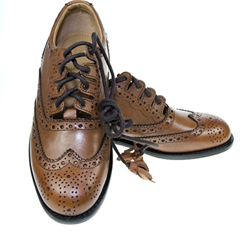 AE Struthers - Thistle Exklusives Distel Leder Traditionelles Custom Grade Good Year Welted Ghillie Brogue in Braun von AE Struthers - Thistle
