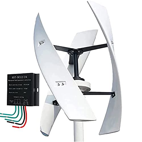 Vertikale Windturbine 8000W Windturbinengenerator 12V 24V 48V 3 Flügel Home Kleine Windturbine, Leise Magnetschwebe Aufrechte Windturbine mit MPPT Controller für Home Marine RV Energie von AECEVAN