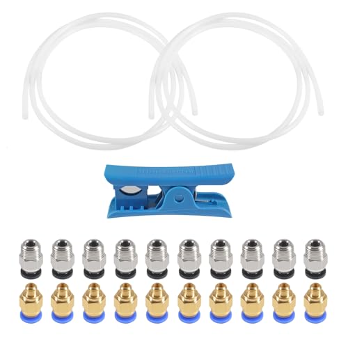 AEDIKO 10pcs PC4-M6 Quick Coupling and 10pcs PC4-M10 Straight Pneumatic Coupling with 2mTube for Connecting 3D Printers with 1.75 mm Filament AEDIKO 10pcs PC4-M6 Quick Coupling and 10pcs PC4-M10 Straight Pneumatic Coupling with 2mTube for Connecting 3D Printers with 1.75 mm Filament von AEDIKO