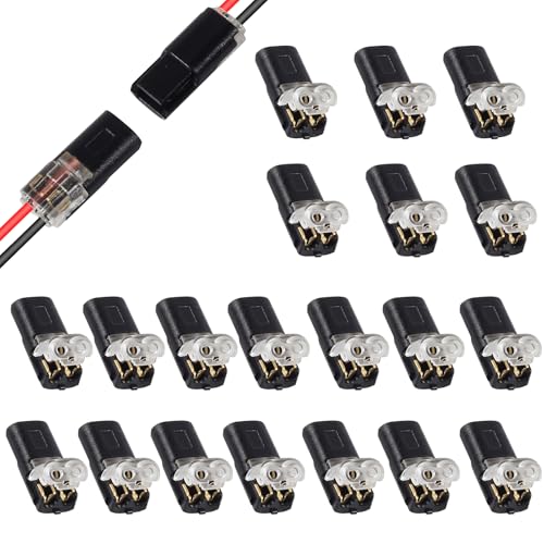 AEDIKO 20pcs Low Voltage Wire Connectors 2 Pin 2 Way Quick Plug-in Connectors for LED Stripe Lights AEDIKO 20pcs Low Voltage Wire Connectors 2 Pin 2 Way Quick Plug-in Connectors for LED Stripe Lights von AEDIKO