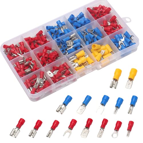 AEDIKO 280pcs Cold Pressed Terminal Insulated Quick Connecting Terminal Electrical Crimp Cold Pressed Terminals Assortment Kit AEDIKO 280pcs Cold Pressed Terminal Insulated Quick Connecting Terminal Electrical Crimp Cold Pressed Terminals Assortment Kit von AEDIKO