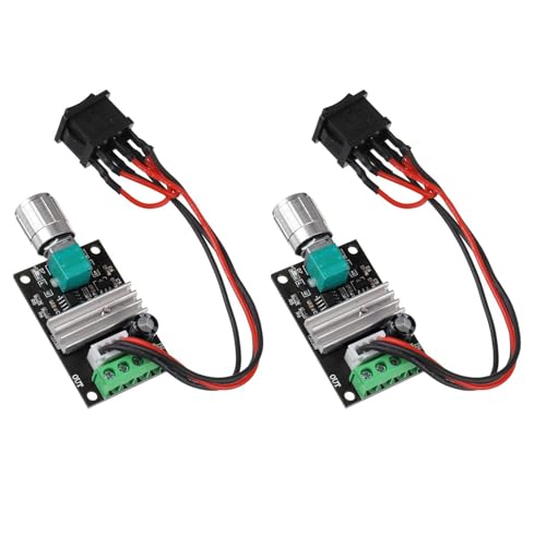 AEDIKO 2pcs 6V 12V 24V 28V 3A 80W DC Motor Speed Controller (PWM) Speed Adjustable Reversible Switch 1203BB DC Motor Driver Reversing von AEDIKO