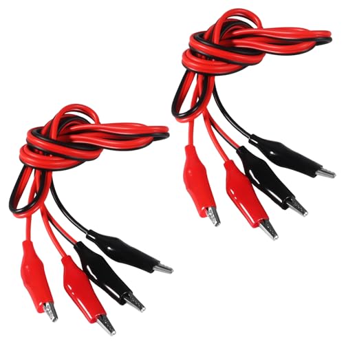 AEDIKO 4pcs Alligator Clips Electrical 1M Insulated Test Leads with Alligator Clips Stamping Double-Ended Jumper Wires for Electrical Testing Circuit Connection Experiment AEDIKO 4pcs Alligator Clips Electrical 1M Insulated Test Leads with Alligator Clips Stamping Double-Ended Jumper Wires for Electrical Testing Circuit Connection Experiment von AEDIKO
