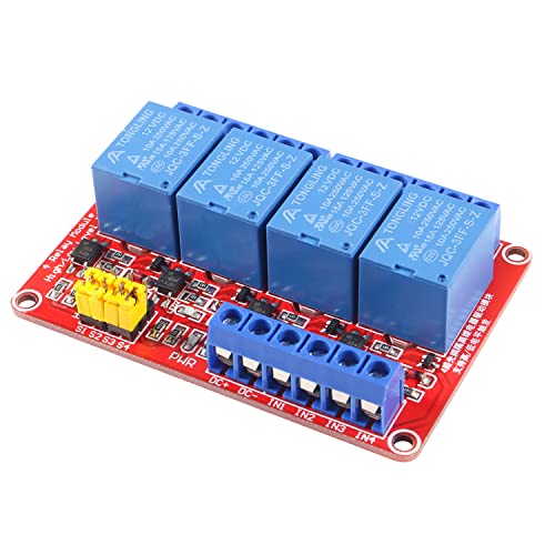 AEDIKO DC 12V Relay Module 4 Channel Relay Board Shield with Optocoupler Isolation Suport High/Low Level Trigger AEDIKO DC 12V Relay Module 4 Channel Relay Board Shield with Optocoupler Isolation Suport High/Low Level Trigger von AEDIKO