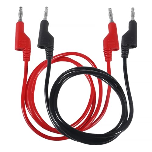AEDIKO Multimeter Test Leads 4mm Banana Plug to 4mm Banana Plug Cable 1M Test Wire Cable for Digital Multimeter Electrical Testing Red and Black AEDIKO Multimeter Test Leads 4mm Banana Plug to 4mm Banana Plug Cable 1M Test Wire Cable for Digital Multimeter Electrical Testing Red and Black von AEDIKO