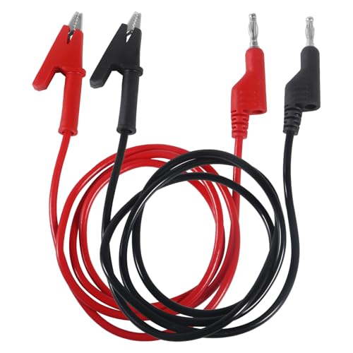 AEDIKO Multimeter Test Leads 4mm Banana Plug to Alligator Clip Cable 1M Crocodile Wire Test Cable for Digital Multimeter Electrical Testing Red and Black AEDIKO Multimeter Test Leads 4mm Banana Plug to Alligator Clip Cable 1M Crocodile Wire Test Cable for Digital Multimeter Electrical Testing Red and Black von AEDIKO