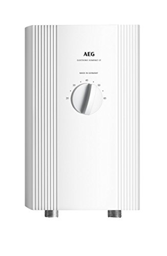 AEG elektronischer Kompakt-Durchlauferhitzer DDLE Kompakt OT 11/13 kW für die Küche, Made in Germany, Starkstromanschluss 400 V, solargeeignet, Übertischmontage, VDE geprüft, 232793 von AEG