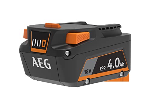 AEG 18 V PRO18V 4,0 Ah Lithium+ Akku L1840S (Kompatibel mit allen AEG PRO 18 V Geräten, Akku-Ladestandsanzeige, Akku-Technologie: Temperaturüberwachung, Überlastschutz, Einzelzellenüberwachung ) von AEG