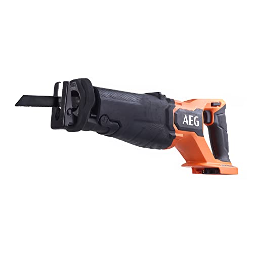 AEG 18 V PRO18V Brushless Akku-Säbelsäge BUS18BL2-0 (Hublänge 32 mm, max. Leerlaufhubzahl 0-3.200 min-1, werkzeugloser Sägeblattwechsel, LED-Beleuchtung, ohne Akku & Ladegerät im Karton) von AEG