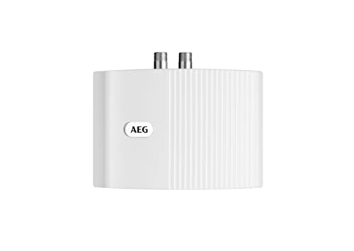 AEG elektronischer Klein-Durchlauferhitzer MTE 650 für Handwaschbecken, 6,5 kW, ohne Stecker, Festanschluss 230V, drucksfest + drucklos, VDE geprüft, 232770 von AEG