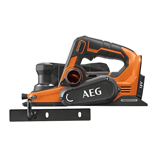 AEG 18 V PRO18V Brushless Akku-Hobel BHO18BL-0 (Hobelbreite 82 mm, Spantiefe bis 2 mm, Falztiefe bis 12,5 mm, ikl, Wendeschneidplatten, Staubbeutel, Parallelanschlag, ohne Akku & Ladegerät im Karton) von AEG