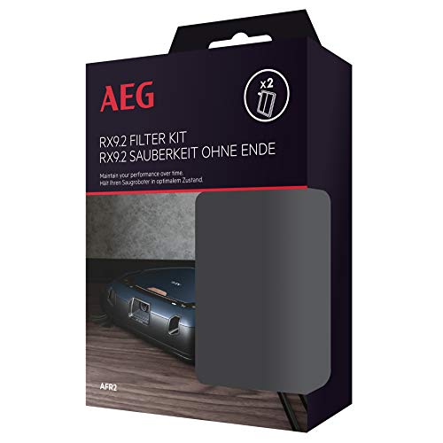 AEG AFR2 Filterset für RX9-2 (Doppelpack, 2 waschbare XXL Filter, optimale Filtration, einfache Reinigung, regelmäßiger Filtertausch, fängt Pollen und Allergene, passgenau, Blau/Weiß) von AEG