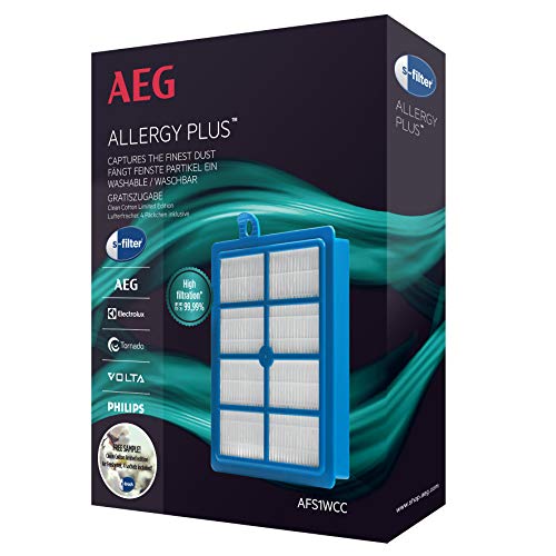 AEG AFS1WCC, s-Filter Philips s-Bag Sauger, für UltraOne,UltraSilencer, VX6, VX6-2,VX7, VX7-2, LX7, LX7-2,VX8, VX8-2, VX9-öko, VX9-2, LX8, LX8-2, LX9, blau von AEG