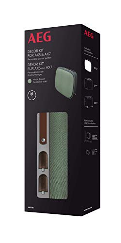 AEG AKITW1 Dekor Kit Nordischer Wald (Passend für AX51 & AX71 Luftreiniger, Recycelte Premium-Textilfront, veganer PU Ledergriff, Holzfüße aus Eiche, Design, Dekoration, grün/braun) von AEG