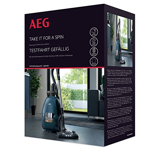 AEG ASKVX9 Performance Kit (Beutel & Filter, 4 original s-bag XXL-Staubsaugerbeutel GR 210S (5 Liter), 1 Motorfilter, 1 Hygienefilter waschbar (D11), 4er Pack s-fresh Duftgranulat, für AEG VX9, weiß) von AEG