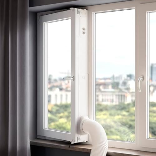 AEG AWKIT5 Premium Window Kit/schnelle Installation/Fensterabdichtungs-Set/effiziente Kühlung/energiesparend/passend für alle portablen Klimageräte mit 15 cm Schlauchdurchmesser/grau-weiß von AEG