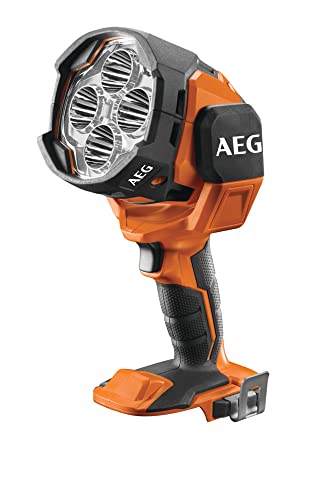 AEG Akku LED-Punktstrahler 18 V, mit Dimmfunktion, Baustrahler 2.100 Lumen, drehbarer Leuchtkopf, ohne Akku – BTL18-0 von AEG