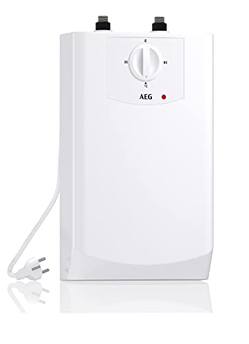 AEG Boiler BOI 5 U, Untertischboiler 5 Liter Niederdruck mit Stecker 230V für Küchenspüle + Wachbecken, 2 kW, 204616 von AEG