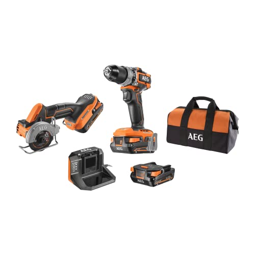 AEG Duo Brushless: Schlagbohrmaschine Brushless Subcompact 18 V, Mini-Säge für verschiedene Materialien, bürstenlos, Subcompact 18 V, 2 Akkus 2,0 Ah, Ladegerät, Tasche – JP18A2SBL-202B AEG Duo Brushless: Schlagbohrmaschine Brushless Subcompact 18 V, Mini-Säge für verschiedene Materialien, bürstenlos, Subcompact 18 V, 2 Akkus 2,0 Ah, Ladegerät, Tasche – JP18A2SBL-202B von AEG