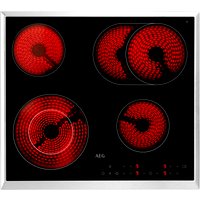 AEG Elektro-Kochfeld "HK634060XB" Strahlenbeheizt 60cm, 14 Stufen, Timer, Zweikreis- und Bräterzone von AEG