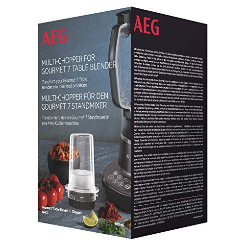 AEG GMC1 Zerkleinerer (Multizerkleinerer für Gourmet 7 Mixer, einfaches Zerkleinern, Gemüse, Früchte und mehr, universell, einfache Reinigung) schwarz von AEG