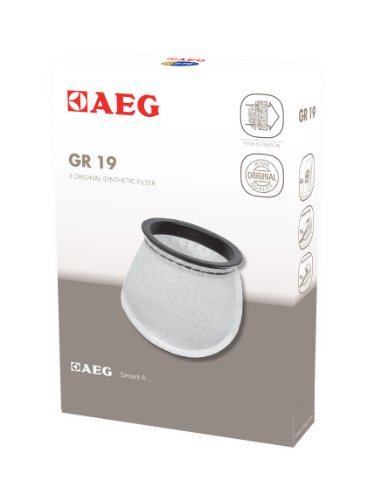 AEG GR19 3 Filtersäckchen (optimale Filtration, verbesserte Saugleistung, lange Nutzungsdauer, für Liliput/Junior AG1411, AG1412 und Progress PC1411, PC1412),Weiß von AEG