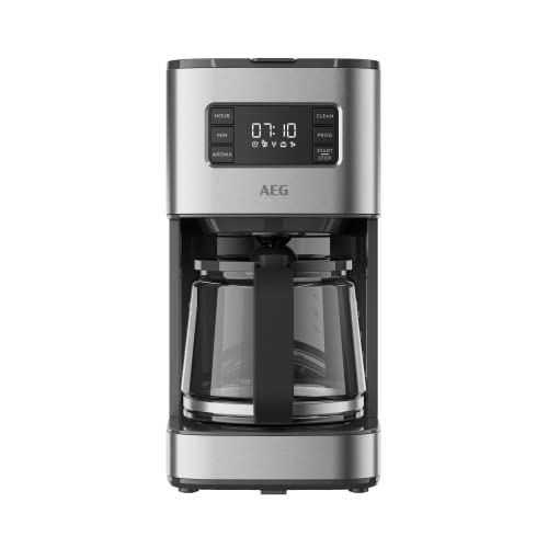 AEG Kaffeemaschine CM5-1-6ST Deli 5 / 1,5 l / programmierbarer Timer / Warmhaltefunktion / Sicherheitsabschaltung / Wasserstandsanzeige / Ideale Mengendosierung / Anti-Tropf-Funktion / Edelstahl von AEG
