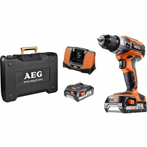 AEG PRO 18V Akku-Schlagbohrschrauber BSB 18C2LI-202C (Max. Drehmoment: 60 Nm, 13 mm Metall-Spannbohrfutter, 2-Gang-Getriebe, inkl. 2 x 2.0Ah Akku und Ladegerät) von AEG