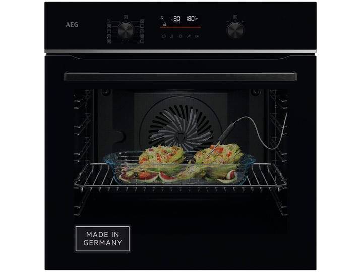 AEG Pyrolyse Backofen TA5PB50WAB , Energieeffizienz: A+ (A+++-D), schwarz, B:59,5cm H:59,4cm T:56,7cm, Backöfen, Dampfzufuhr, Pyrolyse, Kerntemperatursensor,Grillstufe,Made in Germany von AEG