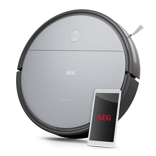 AEG Saugroboter, Clean 6000 AR61UD1UG, Gyroskop, App iOS/Android, bis zu 120 Minuten, Grau von AEG
