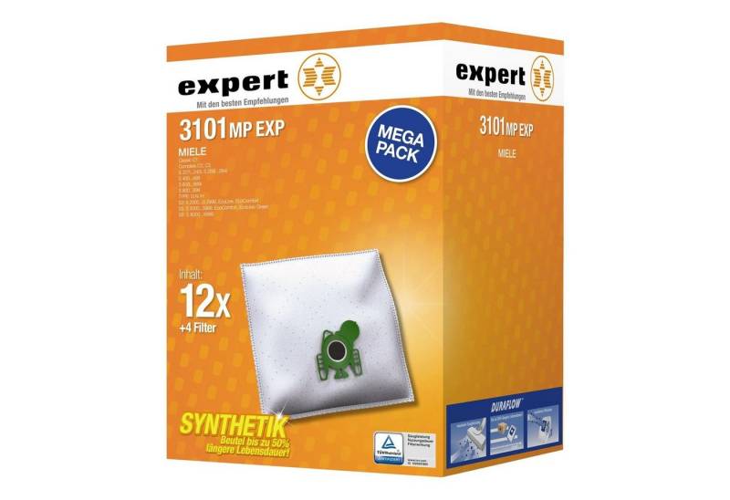 Expert Staubsaugerbeutel 3101MP EXP, Megapack 12 Beutel + 4 Filter passend für Miele Modelle Expert Staubsaugerbeutel 3101MP EXP, Megapack 12 Beutel + 4 Filter passend für Miele Modelle von Expert