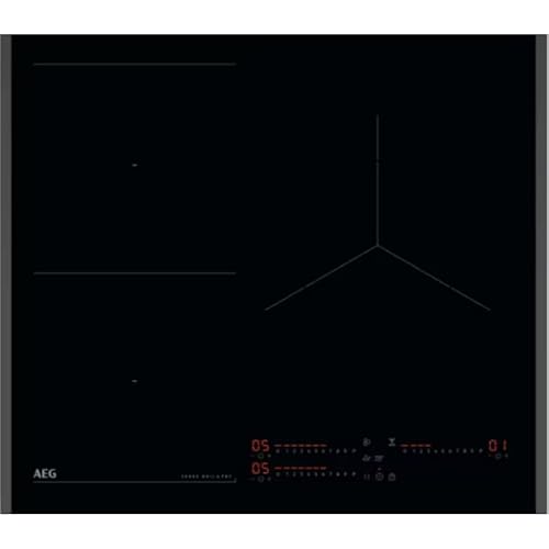 AEG TI63IQ3BFB Induktionskochfeld, 60 cm, 3 Kochzonen, SenseBoil & SenseFry, FlexiPuder, Hob2Hood-System, PowerBoost und Pause, unabhängige Schieberegler, Schwarz von AEG