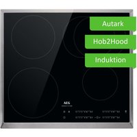AEG - Induktionskochfeld 4fach Slider Bräterzone autark 60cm Edelstahlrahmen IKS6442CXB von AEG